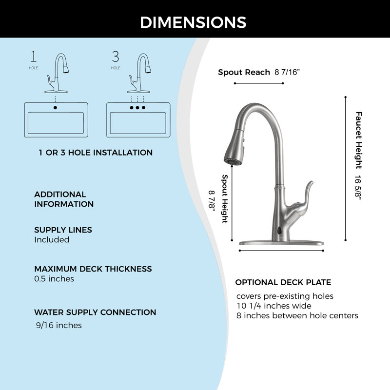 Clovis Goods Pull Down Touchless Kitchen Faucet & Reviews Wayfair